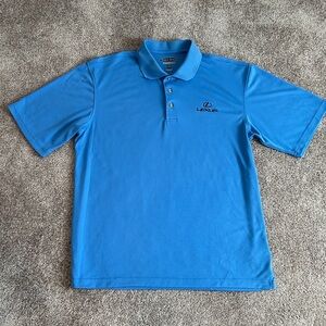 Pebble Beach Blue Lexus Logo Polo Shirt for Men Size L